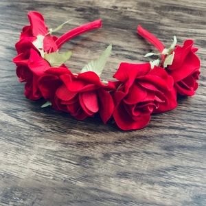 Red Rose Headband